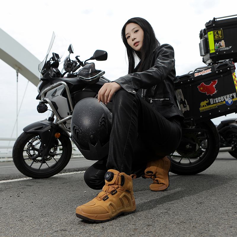 摩托车骑行靴防水防滑透气赛车鞋