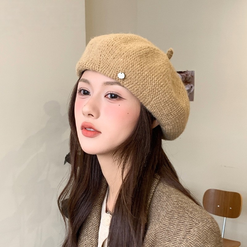 2025新款贝雷帽子女冬英伦风帽子