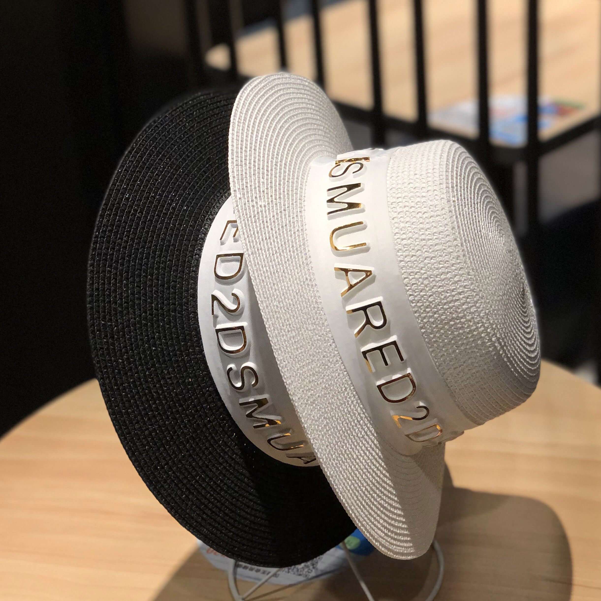 HONG KONG PURCHASING SUMMER NET CELEBRITY FLAT WHITE TOP HAT VERSATILE ELEGANT LADIES SUNSCREEN HAT STRAW HAT WOMEN