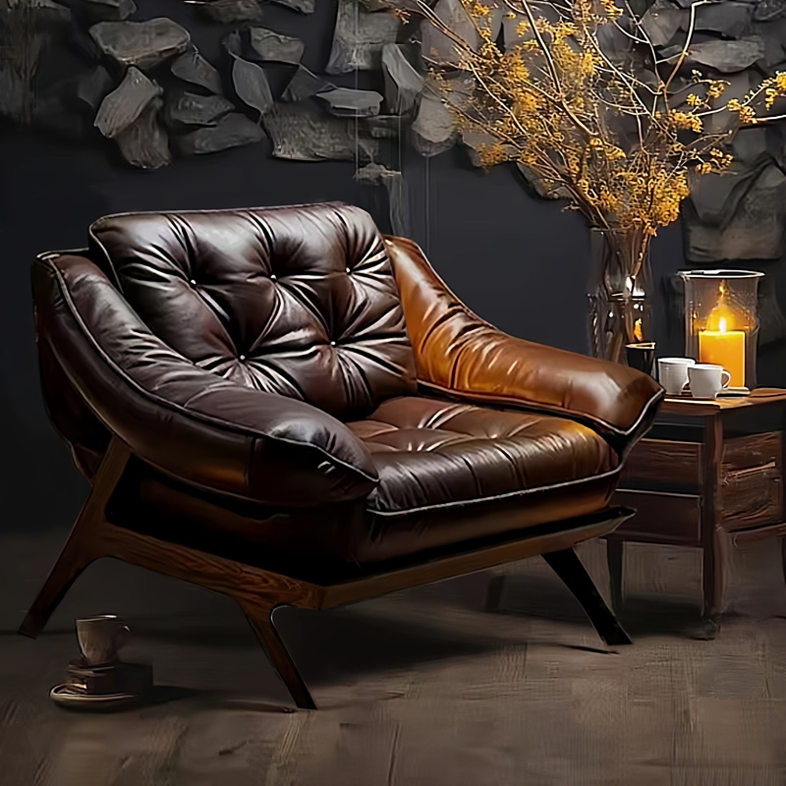 单人休闲沙发椅真牛皮复古客厅家用茶椅书房阳台创意高端舒服躺椅