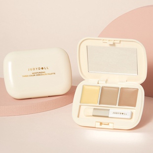 Judydoll橘朵三色遮瑕盘眼部遮瑕遮盖斑点痘印奶油乳化彩色遮瑕膏