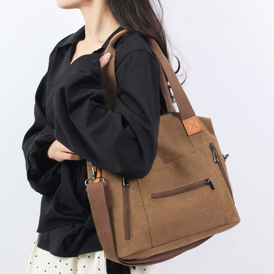 新款女士帆布包大容量休闲手提包