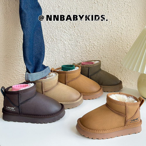 儿童防水雪地靴冬季保暖棉靴短靴