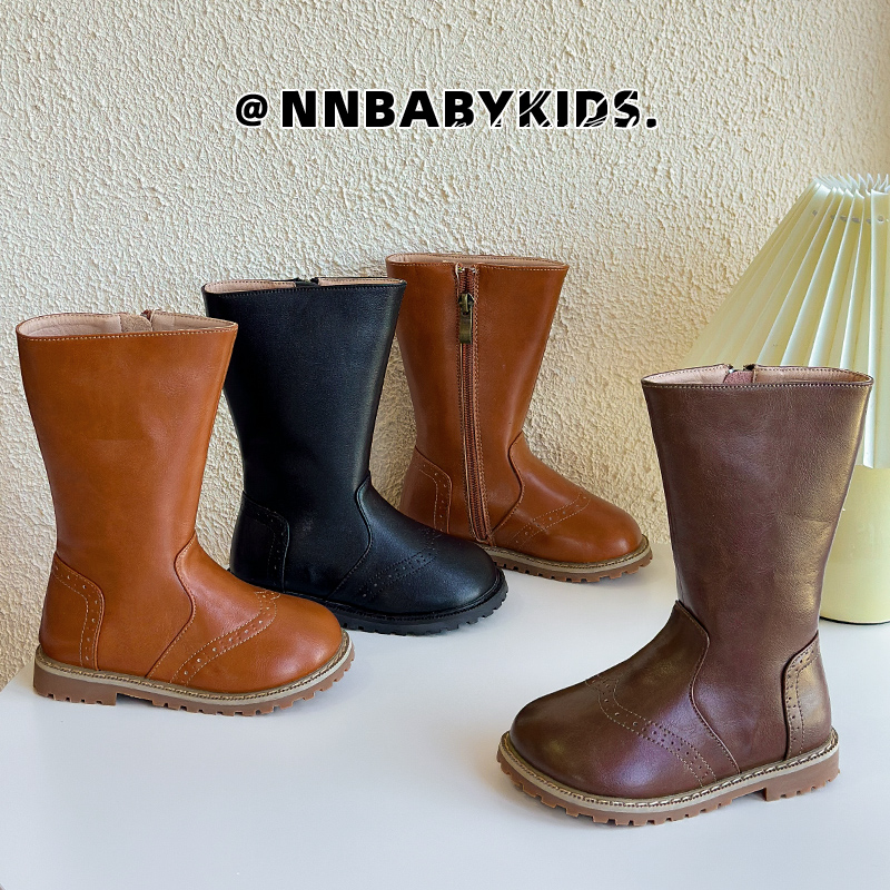韩国儿童复古马丁靴软底骑士靴