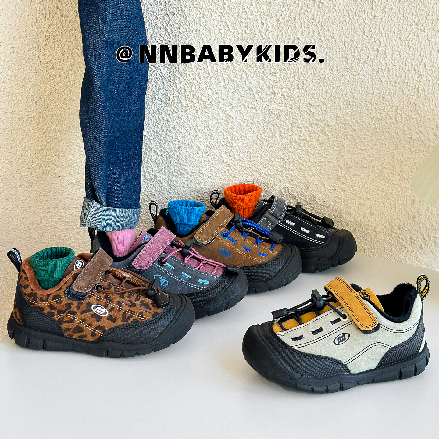 儿童户外登山鞋加绒丑萌运动鞋