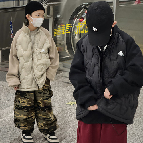 童装儿童棉服外套秋冬款2025新款男孩洋气棉袄冬季男童棉衣外套潮