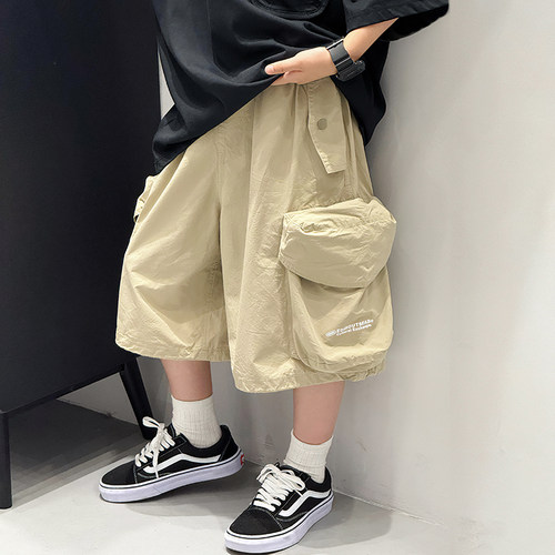 男童工装短裤薄款夏装中大童儿童宽松小男孩五分裤运动夏季中裤潮
