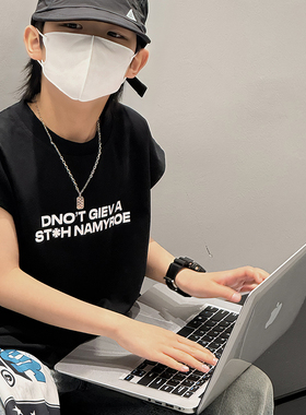 男童背心儿童无袖t恤男宝宝夏装男孩上衣夏季薄款黑色夏款中大童