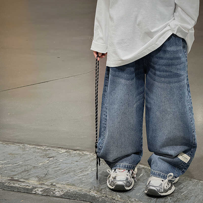 奶油布丁男童秋季牛仔裤