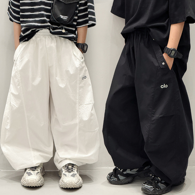 男童防蚊裤夏装2026新款儿童夏季薄款宽松运动长裤男孩炸街休闲裤