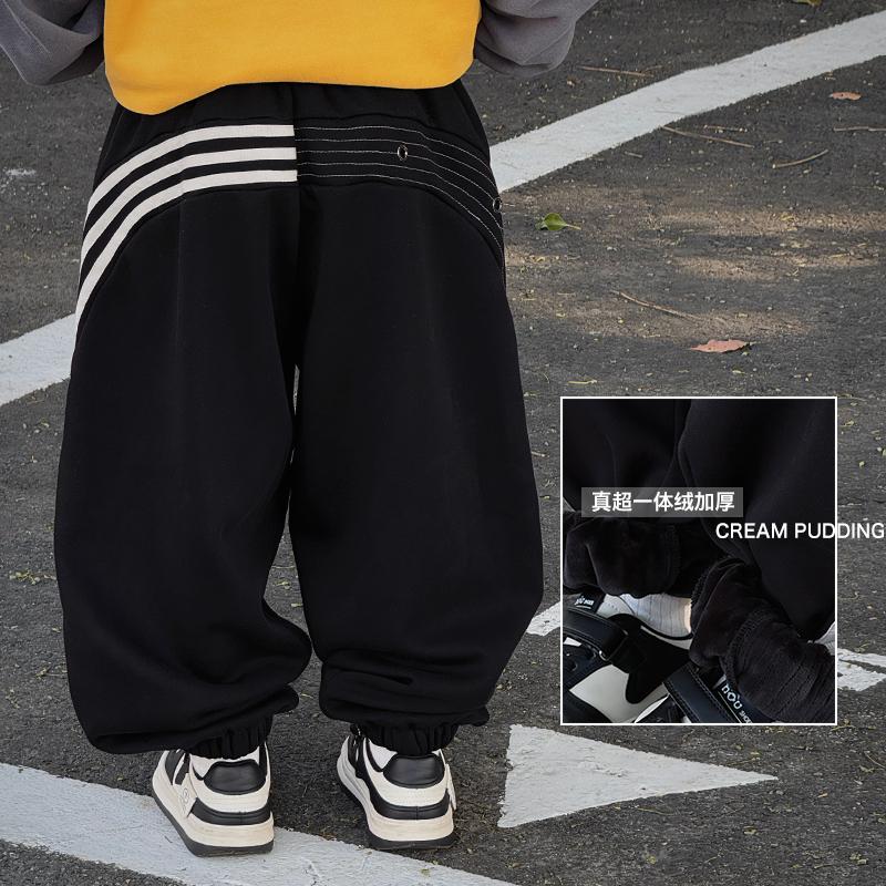 男童冬季加绒裤奶油布丁