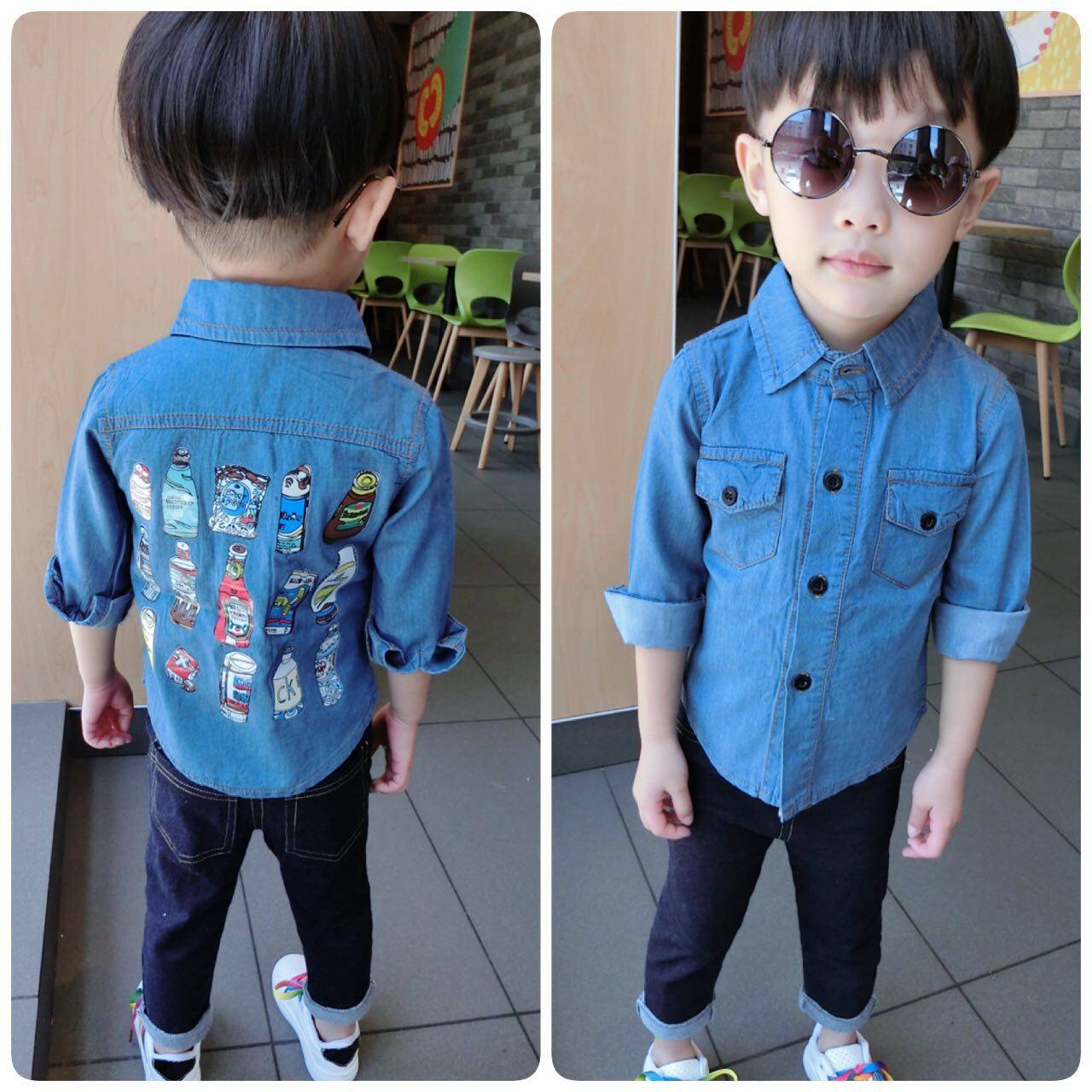 Chemise garcon à manche longue - Ref 2073053 Image 1