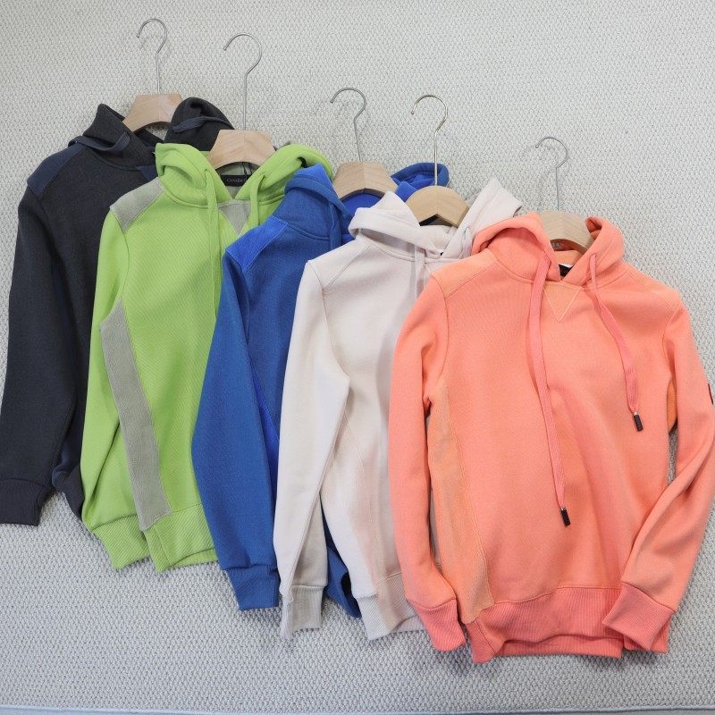 高质量一体绒糖果色卫衣女洋气拼接时尚百搭连帽摇粒绒保暖卫衣