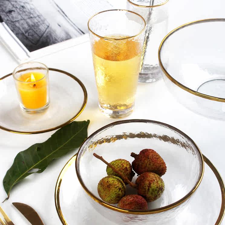 Good luck ins Phnom Penh Glass tableware transparent Glass bowl European style Western dish Steak dish Flat plate Salad platein the Tableware , Tableware , Bowl  category - from Buy2taobao.com to provide professional Taobao agent buy service