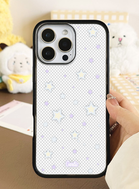 [Magsafe磁吸]紫色五角星适用苹果17Promax手机壳16Promax小众高级感15不撞款新款亚克力17防摔软边新款