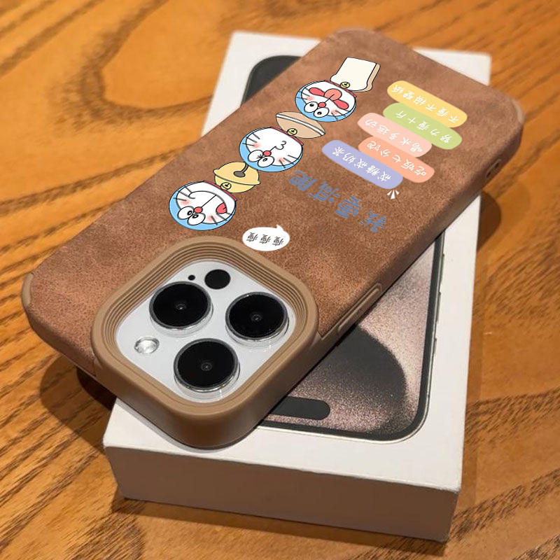 小新要减肥适用苹果16Promax手机壳新款iPhone15Promax贴皮14Pro软壳13翻毛皮潮牌秋冬11防摔保护套可爱16高