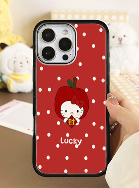 [Magsafe磁吸]新年波点发财苹果适用苹果17Promax手机壳16Promax小众高级感15不撞壳新款黑边亚克力新款小众1