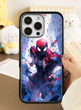 [Magsafe磁吸]苹果蜘蛛侠(1)适用苹果17Promax手机壳16Promax小众高级感15不撞壳新款黑边亚克力新款小众17pr