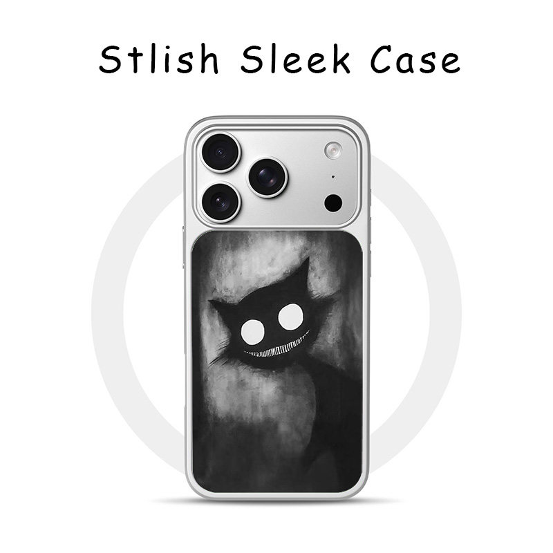 [Magsafe磁吸]暗黑鬼脸适用苹果17Promax手机壳16Promax高级感电镀银亚克力15肤感玻璃潮牌可爱新款14