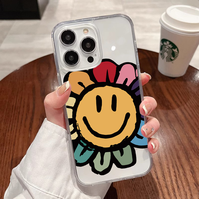 [Magsafe磁吸]新年好运彩色太阳花适用苹果17Promax透明磁吸软壳16Promax手机壳潮牌小众高级感17不发黄新款