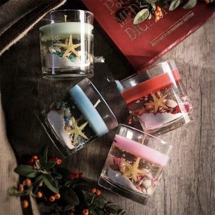 Handmake Candle 海洋香薰生日蜡烛礼物装饰无烟透明小蜡烛摆件