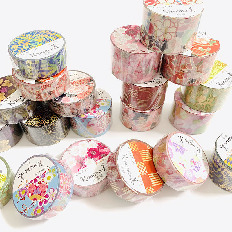 日本文具 彩宴 kimono美 友禅花纹胶带 手帐素材 和纸胶带