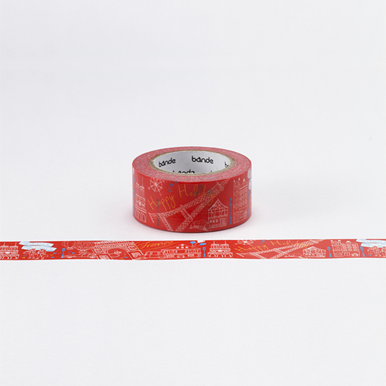 停产日本bande和纸胶带20mm红色