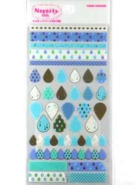 日本|KAMIO JAPAN贴纸|Neonity系列|纸胶带素材|水滴46372