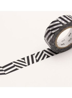 日本MT和纸胶带 2017AW 秋冬 MT ARTIST 15mm 黑白条纹