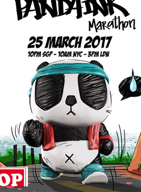 【TOP】Mighty Jaxx 马拉松熊猫 Panda Ink Marathon CACOOCA潮玩