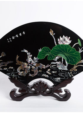 扬州漆器装饰摆件漆花螺钿镶嵌