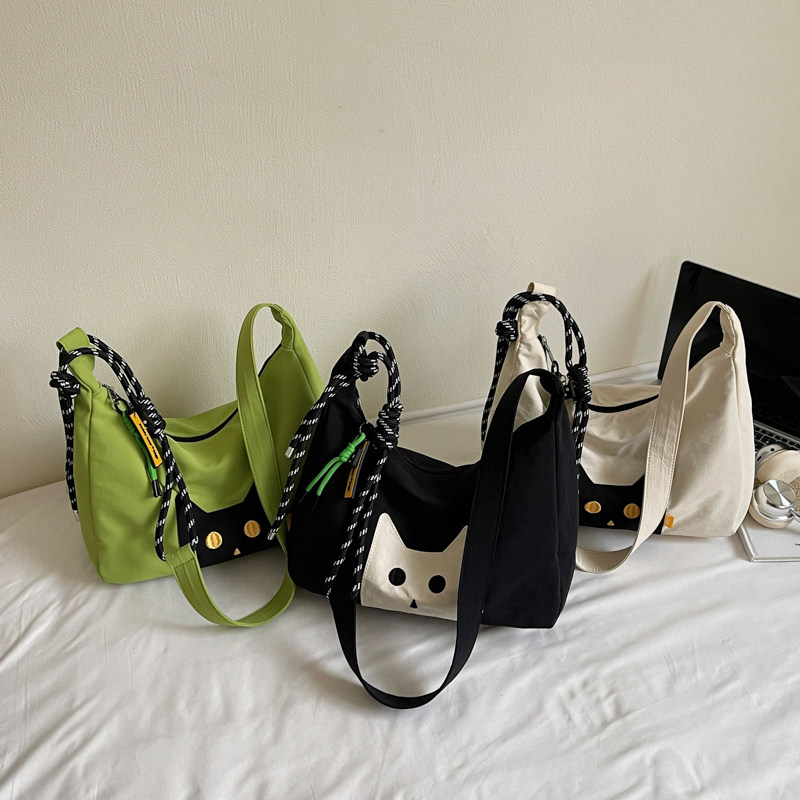 可爱猫咪大容量休闲单肩斜挎包包