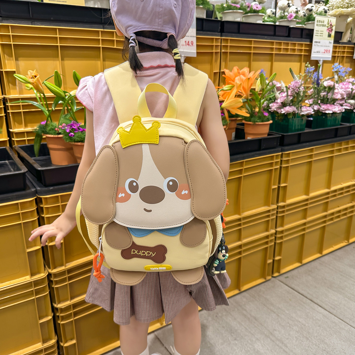幼儿园儿童小狗书包男女童立体可爱狗狗双肩包宝宝外出遛娃小背包
