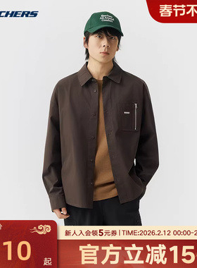 斯凯奇外套26年春季男女同款宽松黑色梭织御风运动外套L226U001