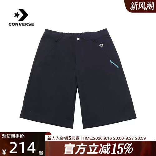 Converse匡威2026夏男士休闲运动宽松透气时尚梭织短裤MCK180-023