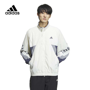 阿迪达斯adidas梭织立领夹克男女装2024春季运动服休闲外套IT4361