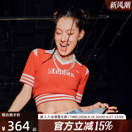 adidas阿迪达斯三叶草运动短袖POLO衫夏女修身针织运动衫 KT3048