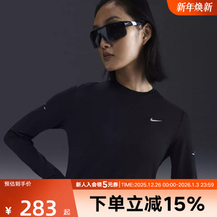 T恤HQ0504 FIT女子秋速干跑步上衣黑色长袖 010 DRI Nike耐克SWIFT