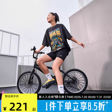 耐克女子T恤OVERSIZE风短袖2025夏季新款针织棉质上衣HF9692-010