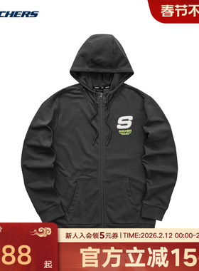 Skechers斯凯奇夏男女休闲舒适运动连帽针织外套L321U142/0018
