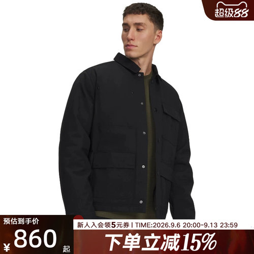 安德玛秋冬男士Expanse Utility运动休闲翻领夹克外套6000882-001