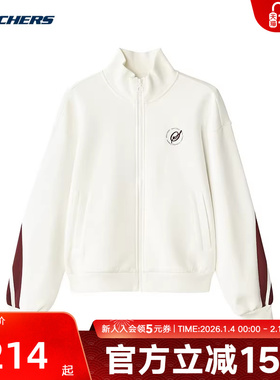 Skechers斯凯奇秋季女款运动休闲纯色舒适针织外套 L324W021/0074