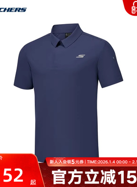 Skechers斯凯奇夏季新款男士休闲短袖POLO衫 P325M047/02MZ