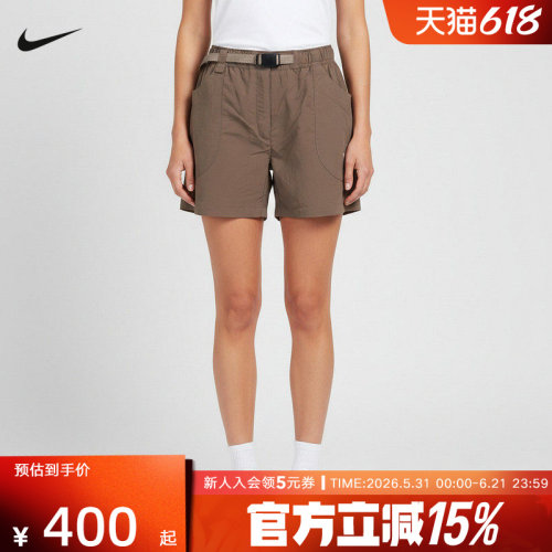 耐克NIKE夏季女子运动休闲宽松五分裤短裤女梭织短裤IF0971-214