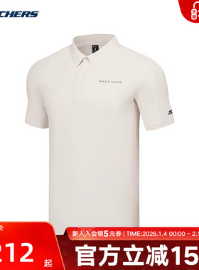 Skechers斯凯奇男透气舒适衬衫休闲POLO衫T恤短袖P225M013/00F1