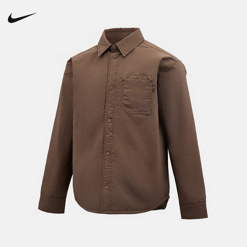 NIKE耐克男子长袖衬衫25冬新款Jordan复古翻领运动外套IM9720-237