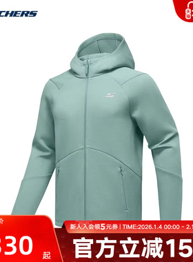 Skechers斯凯奇男子针织夹克冬季运动休闲连帽外套P425M063/04PX