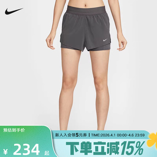 梭织短裤 Nike耐克女子夏季 新款 透气跑步健身运动中长裤 036 HJ5377