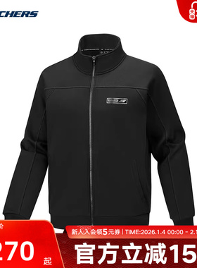 Skechers斯凯奇25冬男子运动休闲立领舒适梭织外套 P425M072/0018
