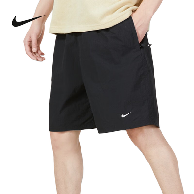 耐克男子短裤宽松健身训练运动透气梭织防泼水五分裤DX0750-010